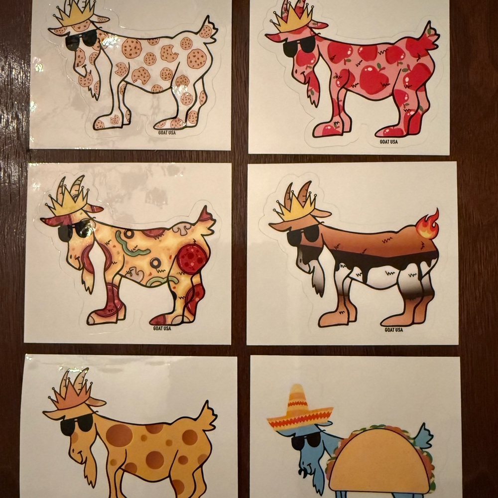 GOAT USA Food Sticker Pack